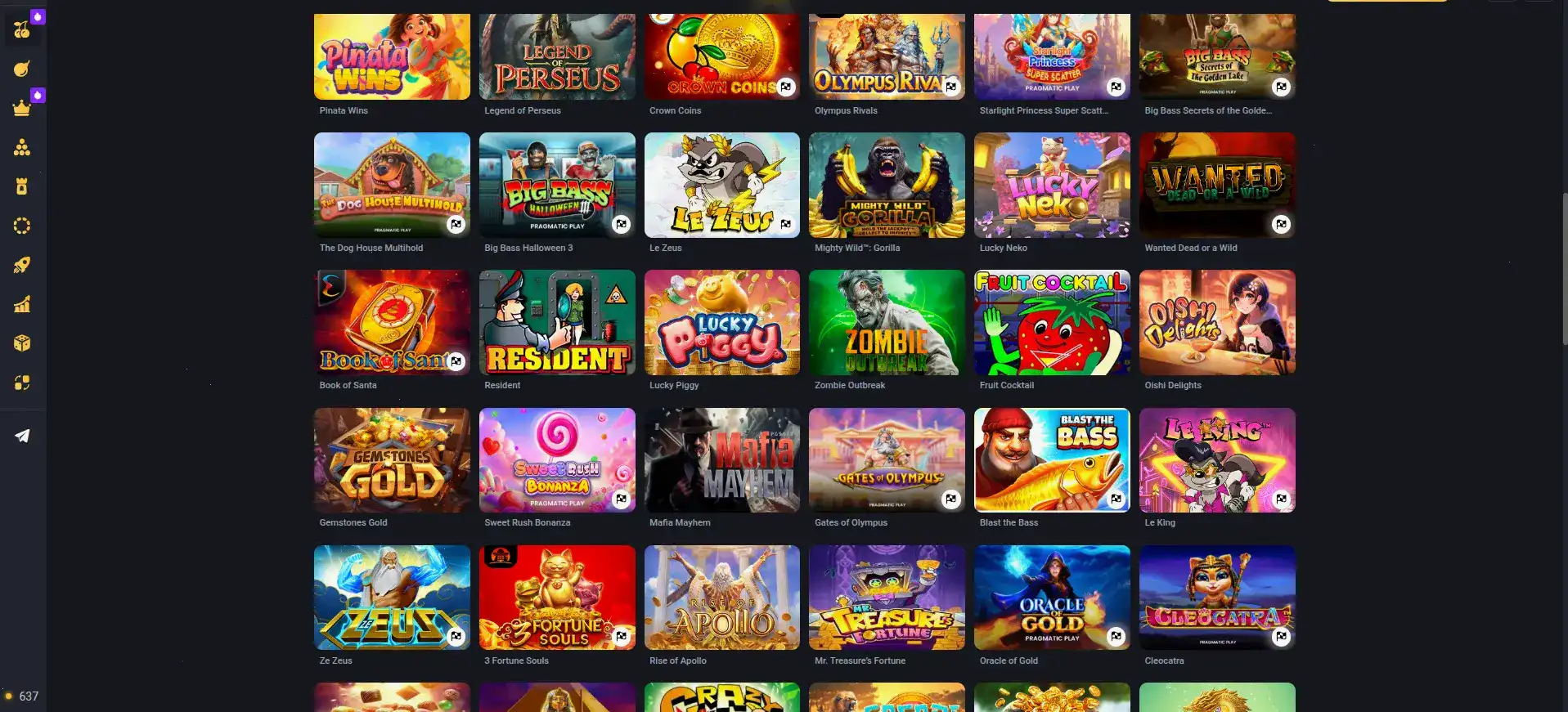 Турниры в казино Спрут